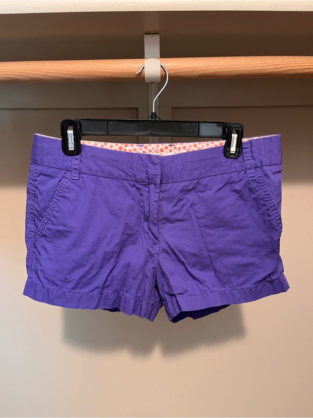 J. Crew Vibrant Purple Cotton Chino Shorts